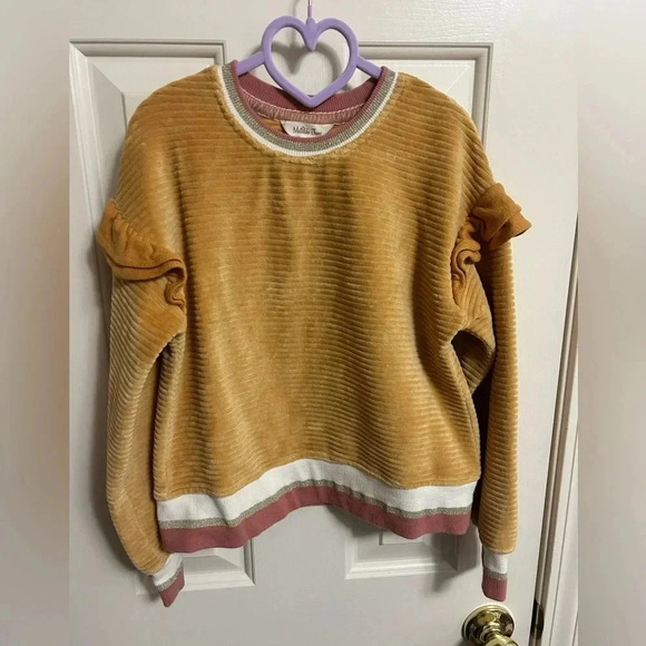 Matilda Jane Just Imagine JoJo Girls Ribbed Velour Sweatshirt Size 8 - Picture 1 of 4